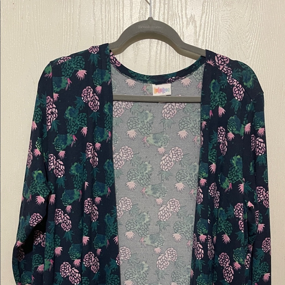 LuLaRoe Floral Patterned Open Caroline Cardigan XL BNWT Features Pockets